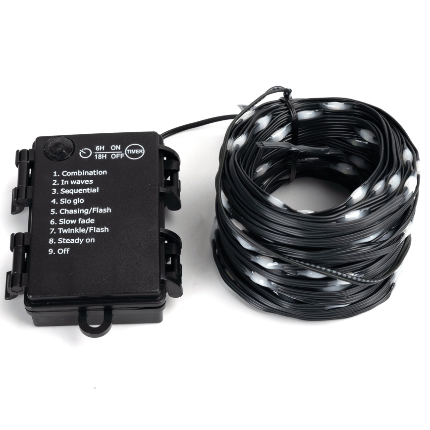 Aigostar - LED vanjski lanac 50xLED/8 funkcija 3xAA 5,3m IP44 višebojno