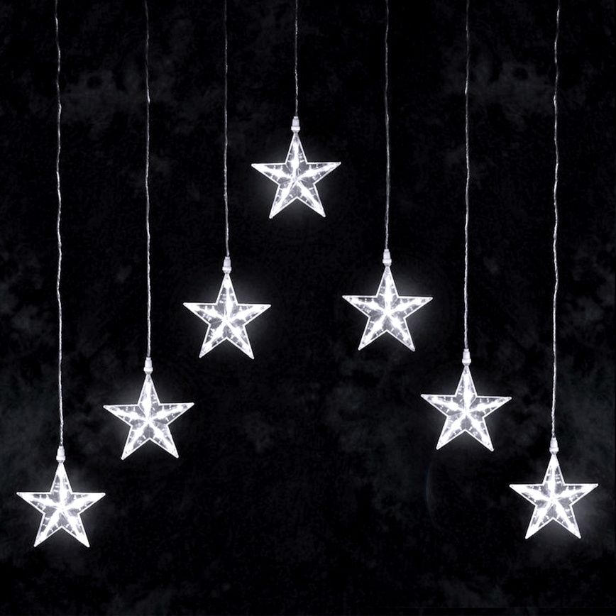 Aigostar - LED vanjski lanac 70xLED 1,2x1m IP44 hladno bijela, u obliku zvijezda