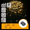 Aigostar-LED Vanjski LED niz 300xLED / 8 funkcija 3xAA 15,3 m IP44 topla bijela