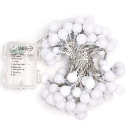 Aigostar - LED vanjski  svjetlosni niz 100xLED/3xAA/8 funkcija 10,3 m IP44 hladno bijela