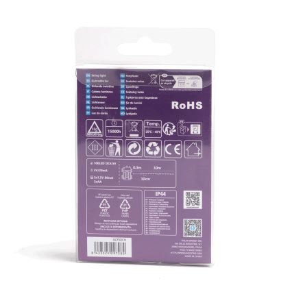 Aigostar - LED Vanjski  lanac 100xLED/8 funkcija/3xAA10,3m IP44 višebojno