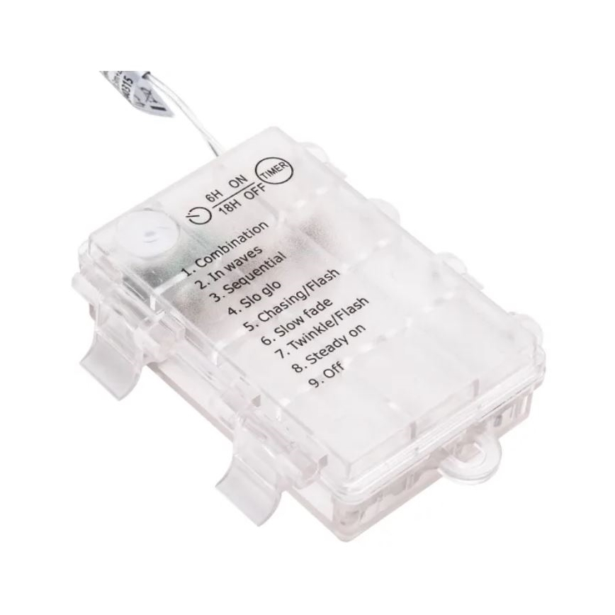 Aigostar - LED vanjski niz 25xLED/3xAA/8 funkcija 2,8 m IP44 topla bijela