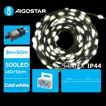 Aigostar - LED vanjski niz 500x LED/8 funkcija 53 m IP44 hladno bijela
