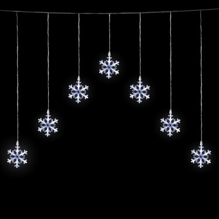 Aigostar - LED vanjski svjetlosni lanac 84xLED/8 funkcija 1,2x1m IP44 hladno bijela pahuljice