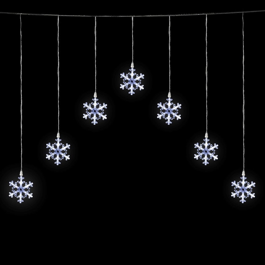 Aigostar - LED vanjski svjetlosni lanac 84xLED/8 funkcija 1,2x1m IP44 hladno bijela pahuljice