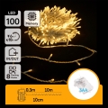 Aigostar -LED Vanjski svjetlosni lanac 100xLED/8 funkcija 3xAA 10,3m IP44 topla bijela