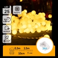 Aigostar-LED Vanjski svjetlosni lanac 25xLED/3xAA/8 funkcija 2,8 m IP44 topla bijela