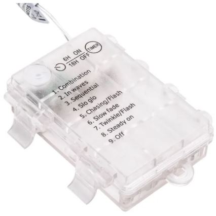 Aigostar - LED vanjski niz 100xLED/3xAA/8 funkcija, 10,3 m, IP44, topla bijela