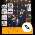 Aigostar - LED vanjski svjetlosni niz 120xLED/6W/230V/8 funkcija 3x0,6m IP44 topla bijela + daljinski upravljač