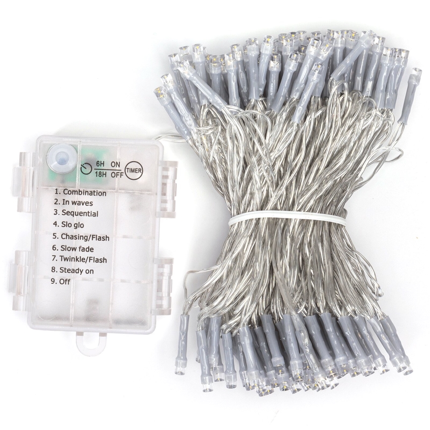 Aigostar - LED vanjski svjetlosni niz 150xLED/8 funkcija 15,3m IP44 hladno bijela