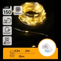 Aigostar -LED vanjski svjetlosni niz 150xLED/8 funkcija 3xAA 15,3m IP44 topla bijela