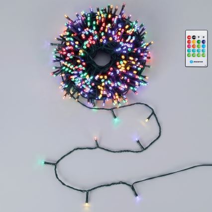 Aigostar - LED božićne lampice za vanjsku upotrebu s podesivom svjetlinom i senzorom pokreta 100xLED/3xAA 12m višebojno + daljinski upravljač