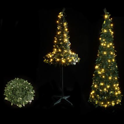 Aigostar - LED vanjsko božićno drvce 100xLED 1,5m IP44 zeleno, toplo bijelo