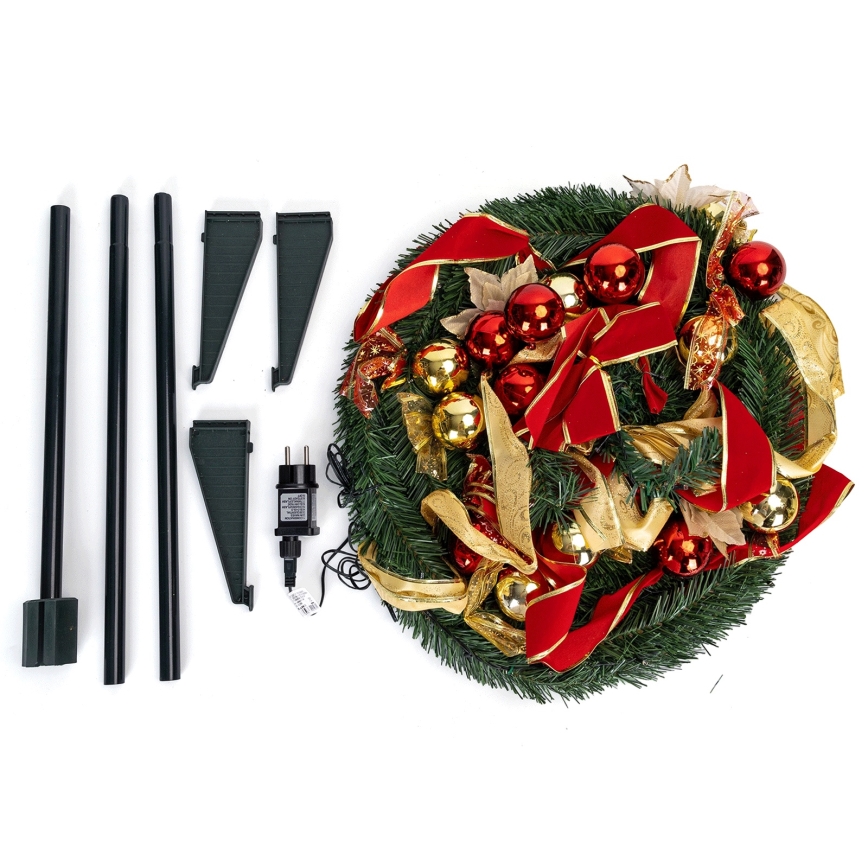 Aigostar - LED vanjski božićni bor 100xLED 1,5m IP44 crvena/zlatna topla bijela