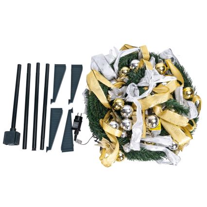Aigostar - LED vanjsko božićno stablo 150 LED 1,8 m IP44 bijela/zlatna hladno bijela