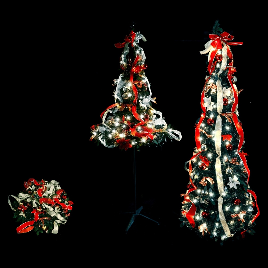 Aigostar - LED vanjsko božićno stablo 150xLED 1,8 m IP44 crvena i hladno bijela