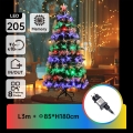 Aigostar - LED vanjsko božićno drvce 205xLED/8 funkcija 1,8 m IP44 višebojno