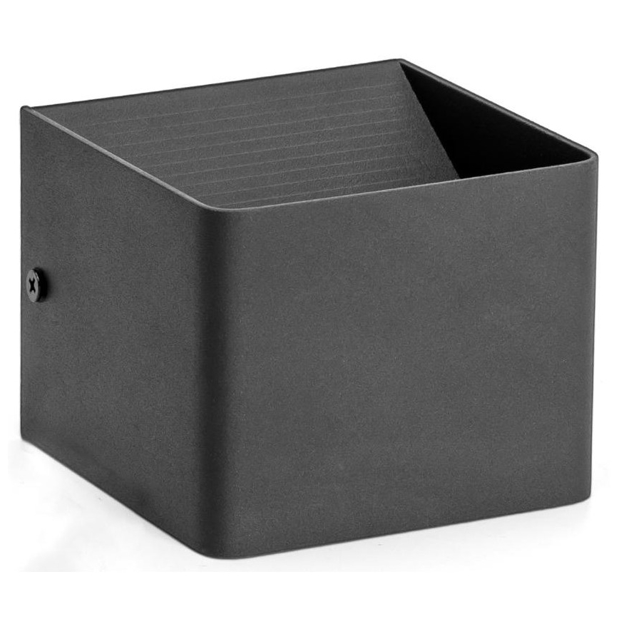 Aigostar - LED Zidna svjetiljka LED/5,5W/230V 10x10 cm crna