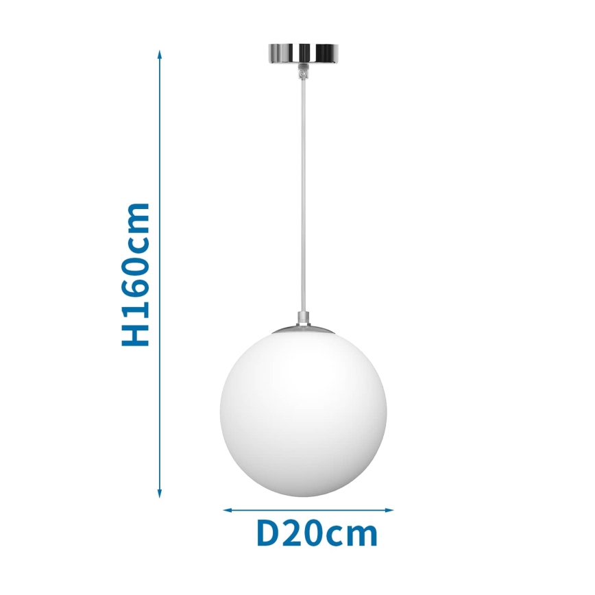 Aigostar - Luster na kabelu 1xE27/40W/230V pr. 20 cm