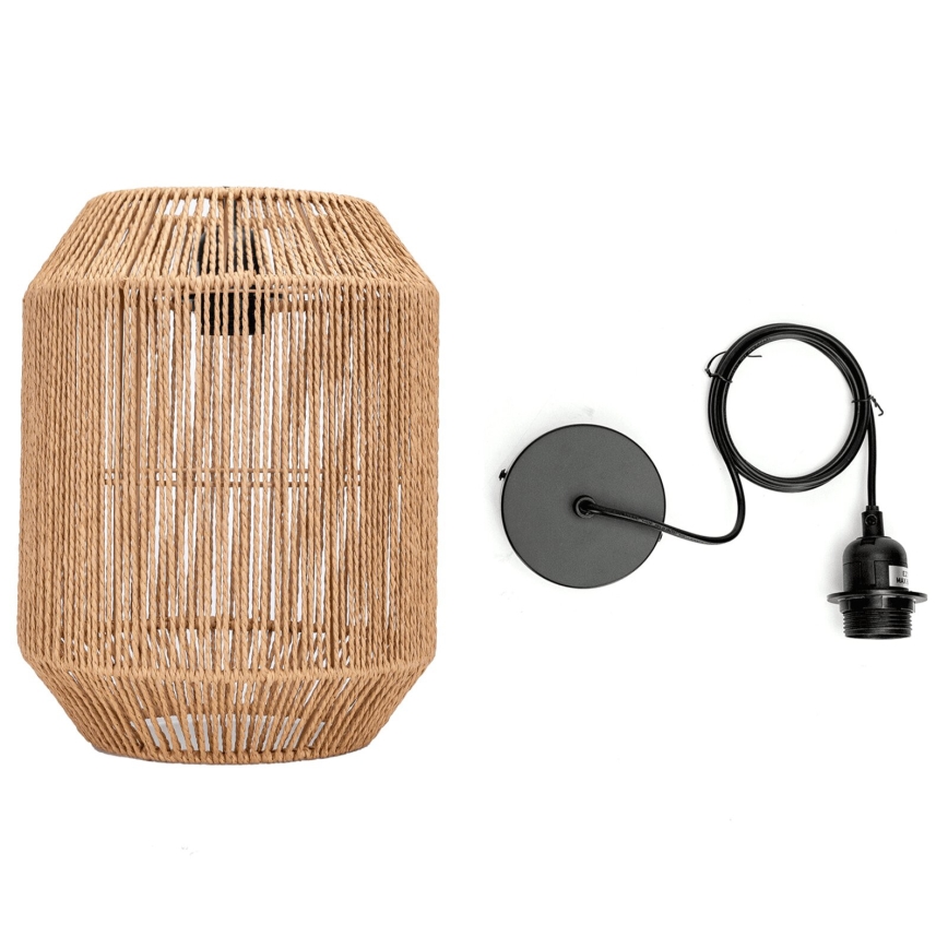Aigostar - Luster na sajli 1xE27/60W/230V bež