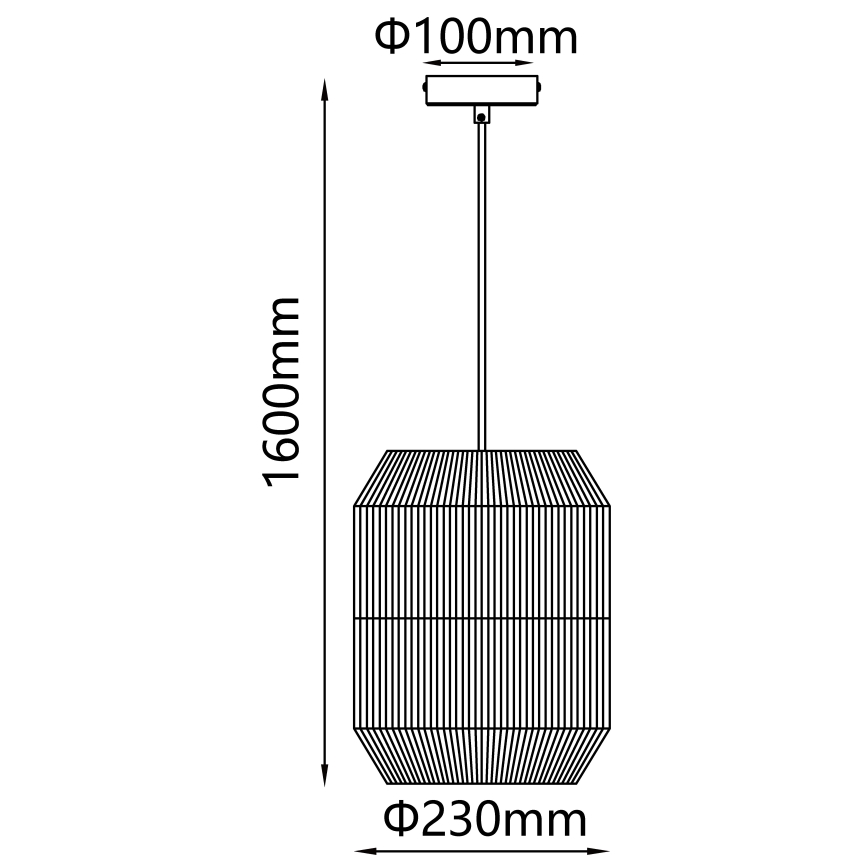 Aigostar - Luster na sajli 1xE27/60W/230V crna