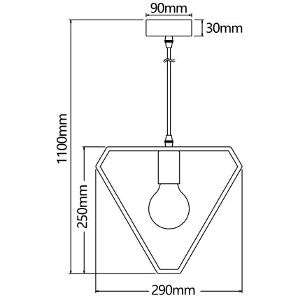 Aigostar - Luster s kablom 1xE27/60W/230V bežičasta