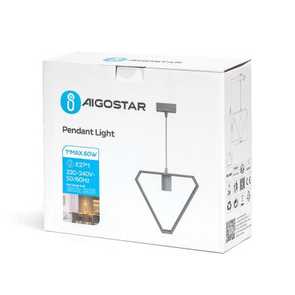 Aigostar - Luster s kablom 1xE27/60W/230V bežičasta
