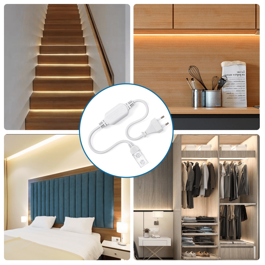 Aigostar - Napajanje za LED trake 10 mm 600W/230V bijela