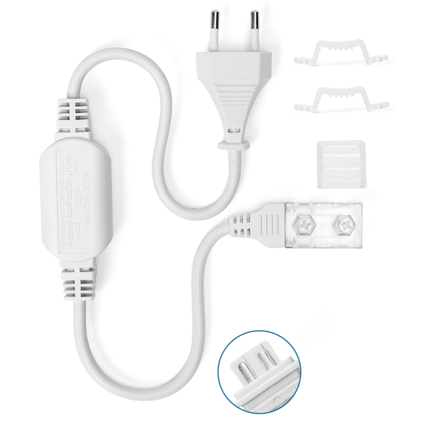 Aigostar - Napajanje za LED trake 10 mm 600W/230V bijela