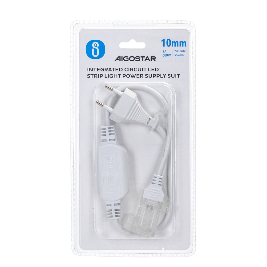 Aigostar - Napajanje za LED trake 10 mm 600W/230V bijela