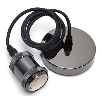 Aigostar - Napojni kabel 1xE27/60W/230V antracit