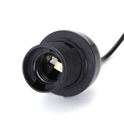 Aigostar - Napojni kabel 1xE27/60W/250V crna