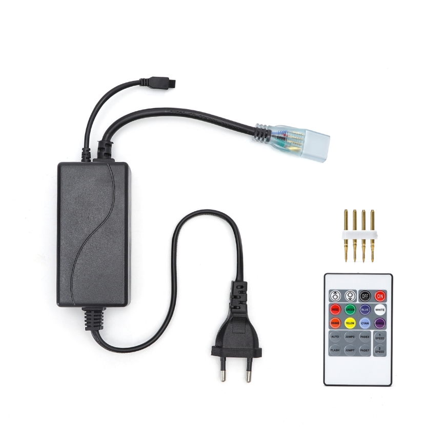 Aigostar - Napojni kabel za LED RGB traku 600W/230V s daljinskim upravljačem