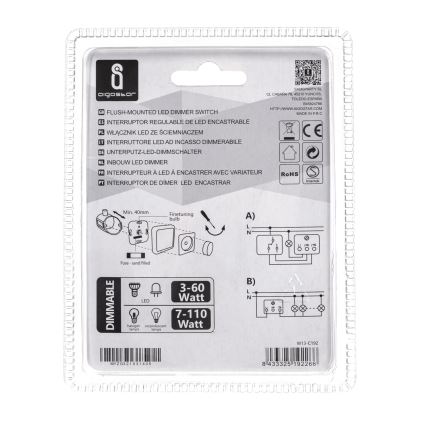 Aigostar - Okretni prigušivač 110W/230V bijela