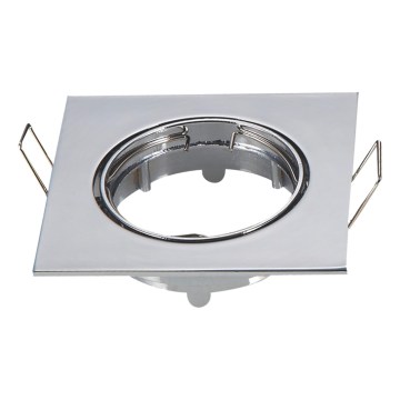 Aigostar - Okvir za ugradnu svjetiljku GU10 8,2x8,2 cm sjajni krom