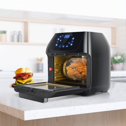 Aigostar - Pećnica na vrući zrak 1400W/230V 12l crna