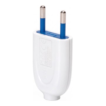 Aigostar - Plastični utikač 2P 10A/250V bijeli