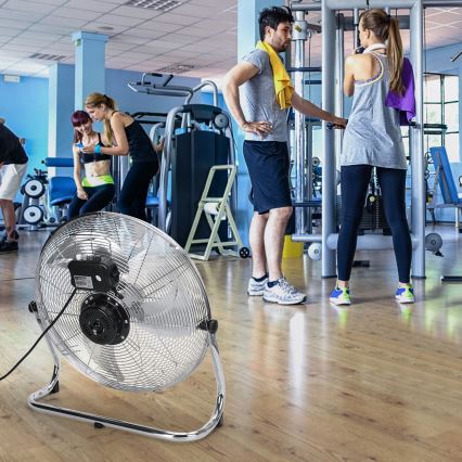 Aigostar - Podni ventilator 100W/230V 51 cm sjajni krom