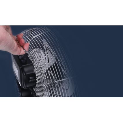 Aigostar - Podni ventilator 100W/230V sjajni krom