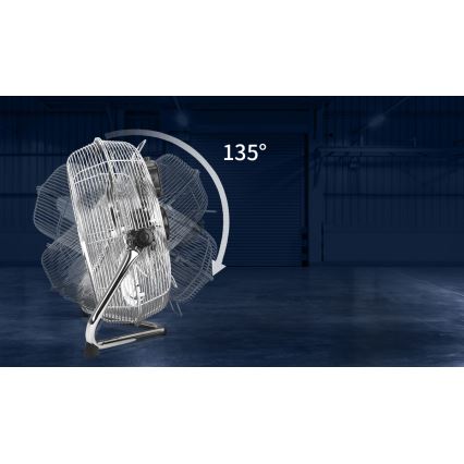 Aigostar - Podni ventilator 100W/230V sjajni krom