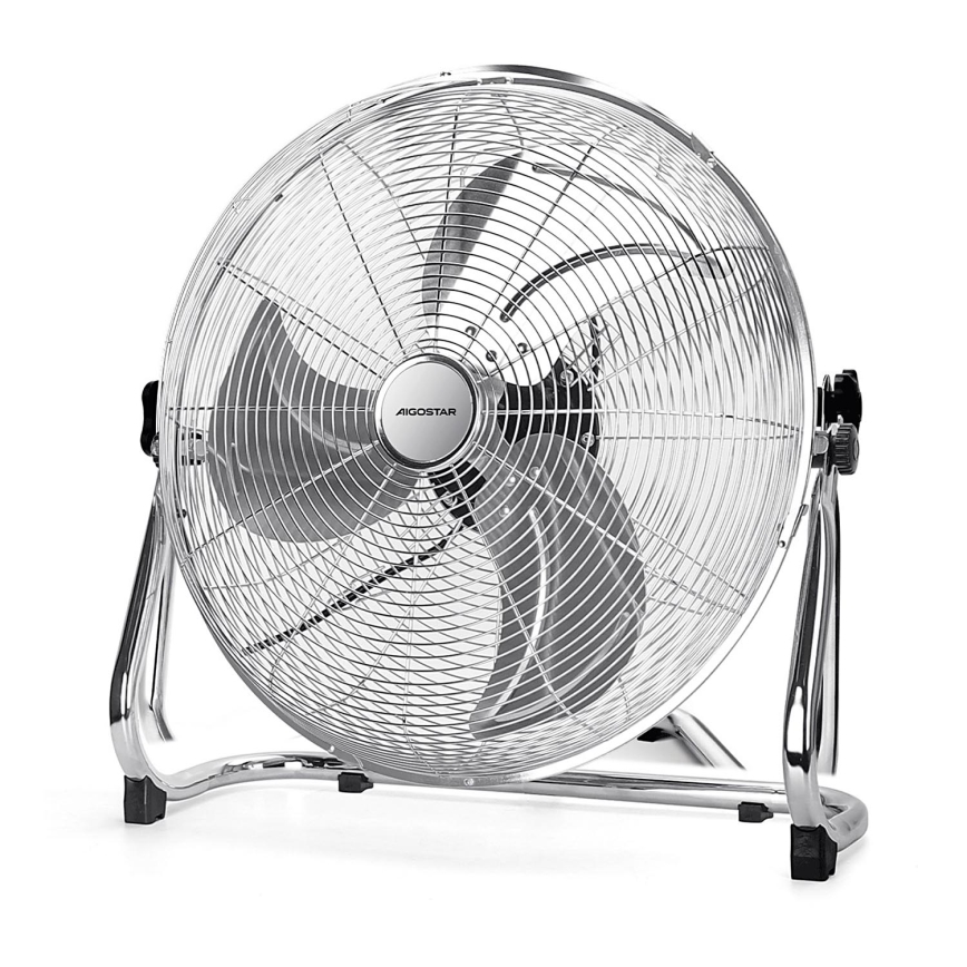 Aigostar - Podni ventilator 100W/230V sjajni krom