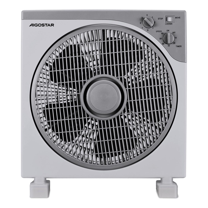 Aigostar - Podni ventilator 35W/230V promjer 30 cm bijela/siva