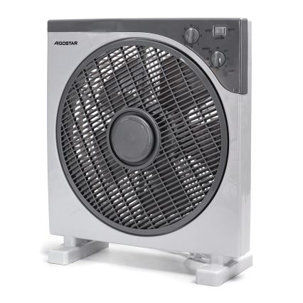 Aigostar - Podni ventilator 35W/230V promjer 30 cm bijela/siva