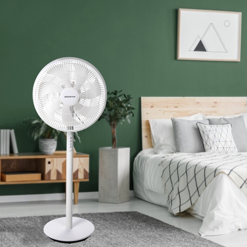 Aigostar - Podni ventilator 45W/230V 110 cm bijela