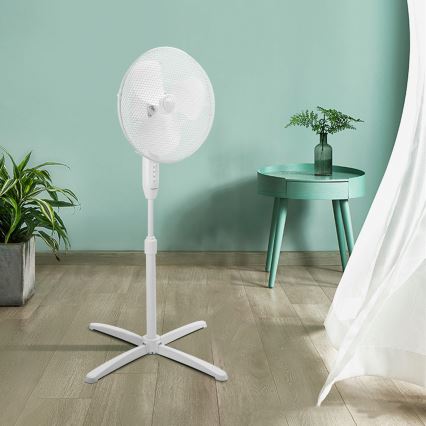 Aigostar - Podni ventilator 45W/230V 120 cm bijela+