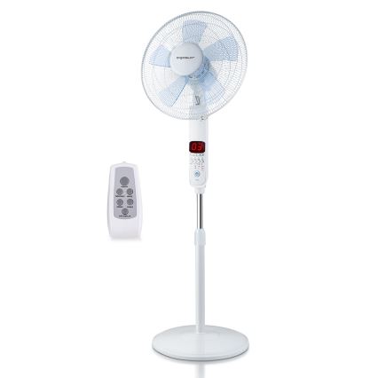 Aigostar - Podni ventilator 50W/230V 43 cm bijela + daljinski upravljač