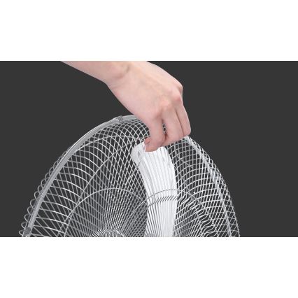 Aigostar - Podni ventilator 50W/230V sjajni krom/crna