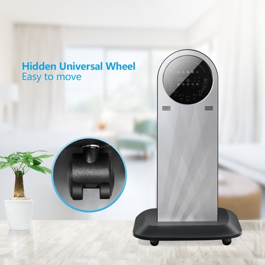 Aigostar - Podni ventilator s efektom magle MIST 95W/230V + daljinski upravljač