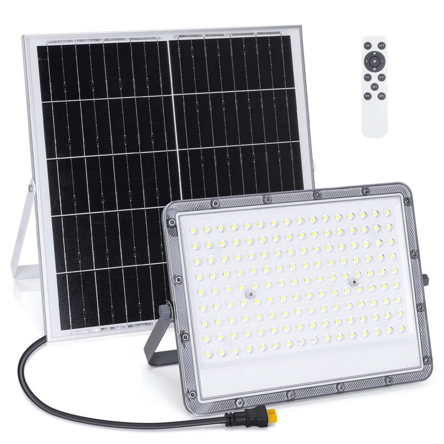 Aigostar - LED solarni reflektor s prigušivanjem LED/200W/3,2V IP65 20000 mAh + daljinski upravljač