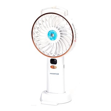 Aigostar - Prijenosni punjivi ventilator 5W/5V 2400mAh USB bijeli